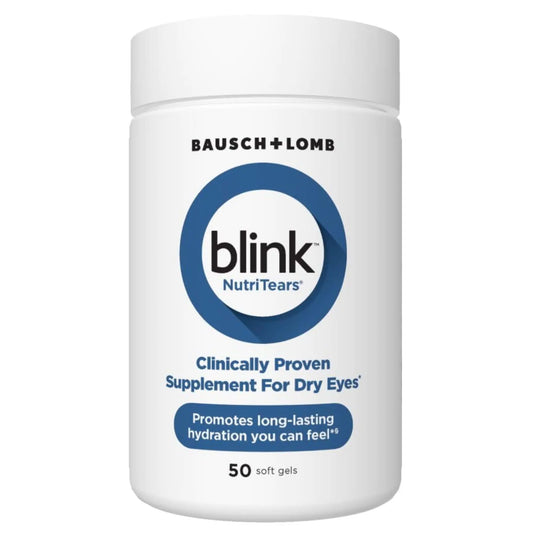 Blink NutriTears Clinically Proven Supplement for Dry Eyes 50 Softgels Eye Care Supplement to Hydrate Eyes from Within for Long Lasting Relief You Can Feel