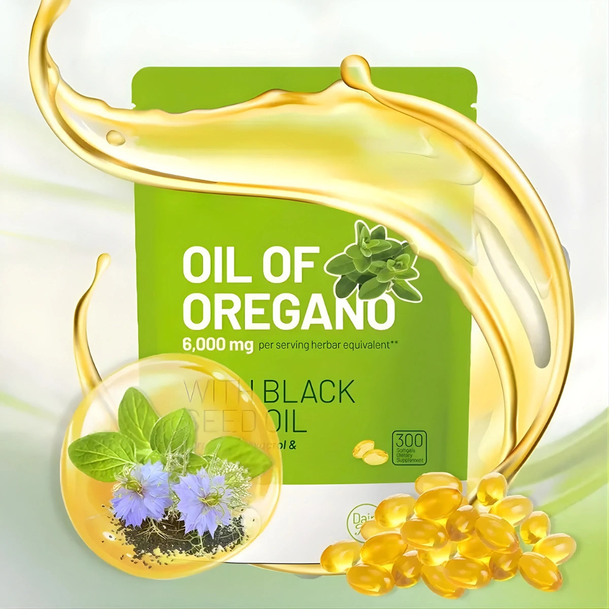 Oregano Oil – 300 Capsules - (Gluten Free) - New Package