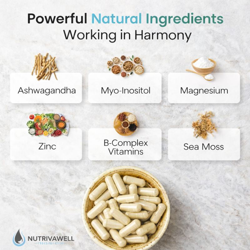 Cortisol and Myo-Inositol Stress Relief Supplement Capsule Bundle