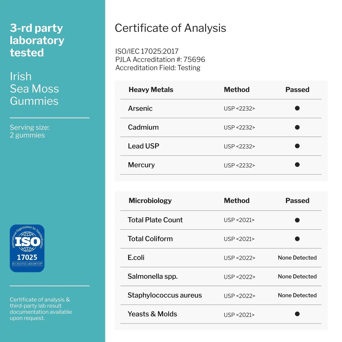 Irish Sea Moss Gummies 60 Gummies Detox & Thyroid Support