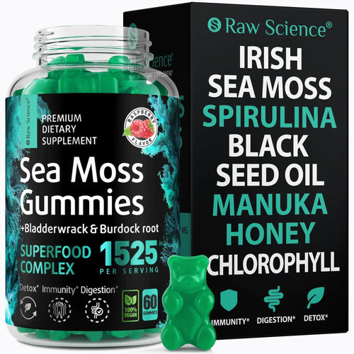 Irish Sea Moss Gummies 60 Gummies Detox & Thyroid Support