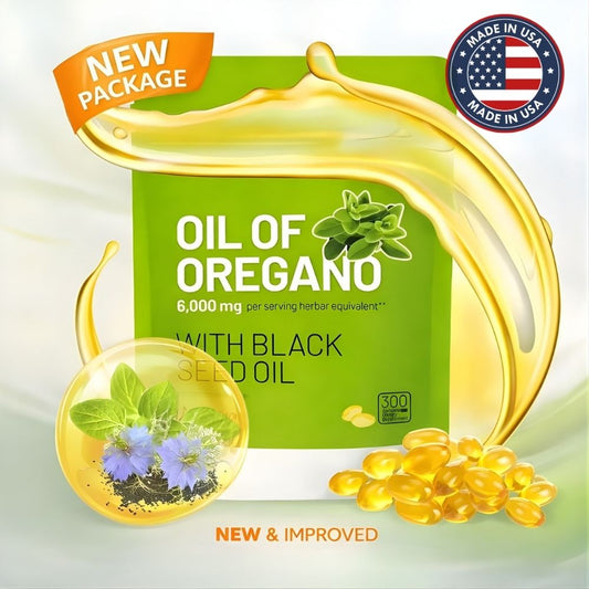 Oregano Oil – 300 Capsules - (Gluten Free) - New Package